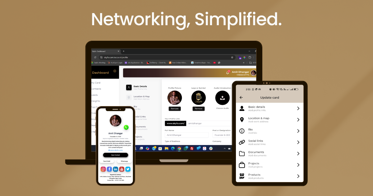 Skyllo : Simplifying Professional Networking with Smart Digital Business Cards